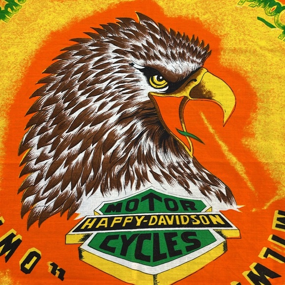 Motorcycle Eagle Happy-Davidson Motor Cycles Bandana - Picture 4 of 6